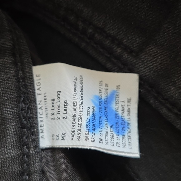 American Eagle High Rise Artist Flare Black Jeans Size 2 X-Long - Picture 3 of 7